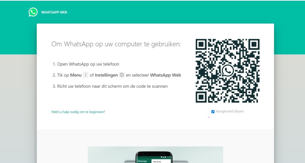 qr code voor whatsapp